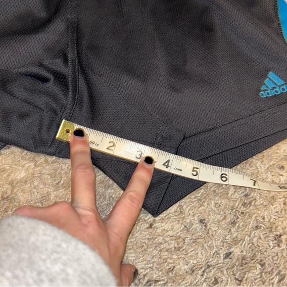 Adidas Grey and Blue Athletic Shorts - Picture 3 of 6